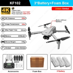 Kf102 max gps drone 4k profissional fpv hd câmera kf102 drones gimbal de 2 eixo na internet