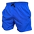 Short premium azul com detalhe em preto e ajuste na cintura, ideal para academia.