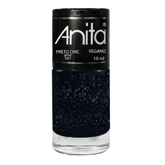 ESMALTE ANITA GLITTER PRETO CHIC