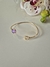 Bracelete Ametista Coração em Banho de Ouro 18K – Feito à Mão