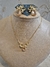 Conjunto de Cristal Âmbar Banhado a Ouro 18k – Colar e Brincos Elegantes - comprar online