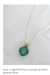 Colar Perfumeiro em Ágata Verde – Banho de Ouro 18K - Relicarium Cristal