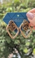 Brinco Duo Olho de Tigre em Banho de Ouro 18K - comprar online