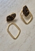 Brinco Duo Olho de Tigre em Banho de Ouro 18K - Relicarium Cristal