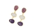 Brinco Elegance em Pedras Naturais e Banho de Ouro 18K - comprar online