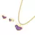 Conjunto Ametista em Banho de Ouro 18K