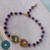 Pulseira cristais banhada a ouro 18k.