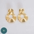 Brinco Círculos em Banho de Ouro 18K