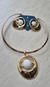 Colar Choker e Brinco com Olho de Tigre – Sofisticação e Poder - comprar online