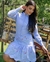 Vestido curto flower em algodão lilás na internet