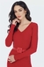 Vestido Tubinho De Malha Com Fenda Lateral Vermelho Via Tolentino - comprar online