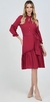 Vestido Evasê Com Botões Frontal Pink Via Tolentino