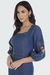 Vestido Jeans Com Mangas Bordadas E Saia Mullet Via Tolentino (VT40314) na internet