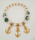 Pulseira Cristal - Ancora Com Verde