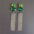 Brinco Pedra Dupla Verde e Strass - comprar online