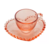 Kit Xícara e Pires 85ml Café Cristal Coração Rosa Pearl Wolff - Pequena