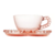 Kit Xícara e Pires 180ml Café Cristal Coração Rosa Pearl Wolff - Grande - loja online