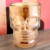 Caneca Chopp E Cerveja Vidro Caveira Rock Style Âmbar 510ml