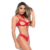 Conjunto Fio Tule Sem Bojo Rendado HL - Vermelho na internet