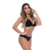 Conjunto Strappy Delicado em Renda - Preto na internet