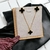 Conjunto Brinco e Colar Trevo