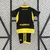 Conjunto Infantil Adidas Zaragoza II 23/24 - Preto e Amarelo - FW Esportes