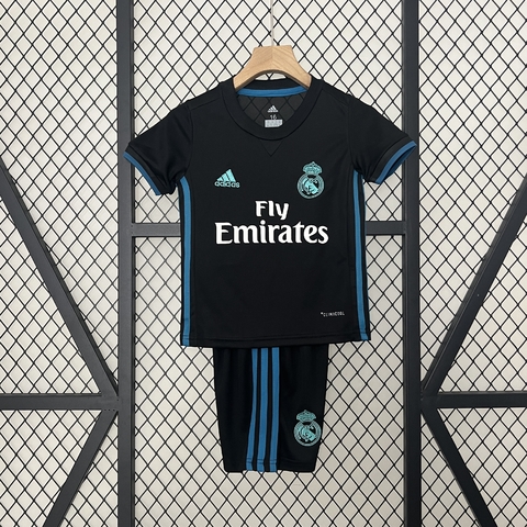 Conjunto Infantil Adidas Real Madrid II 2017/18 - Preto