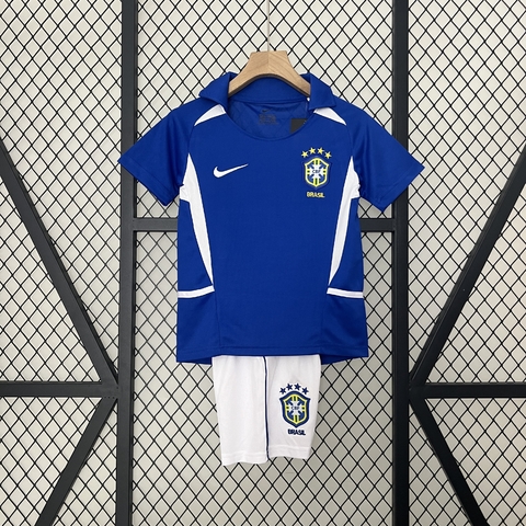Conjunto Infantil Nike Brasil II 2002 - Azul