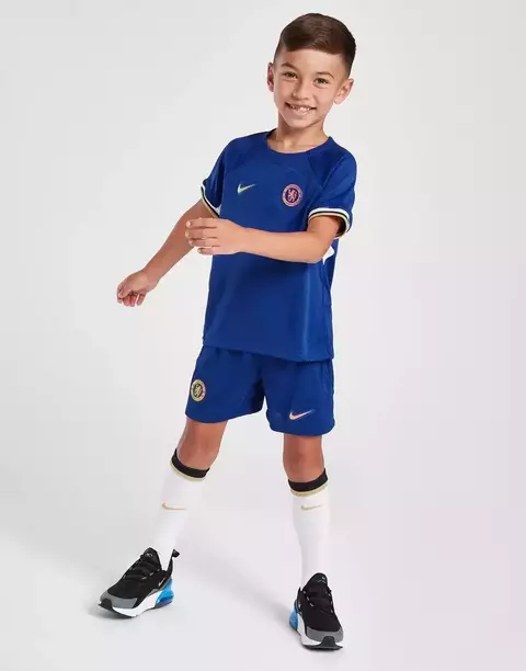 Conjunto Infantil Nike Chelsea I 2023/24 - Azul