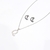 collar con aretes de inicial acero inoxidable - tienda en línea