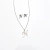 collar con aretes de inicial acero inoxidable en internet