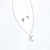 collar con aretes de inicial acero inoxidable - comprar en línea