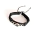 Pulsera de cuero con cadena y dije de cruz