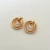 Aretes elegantes triple argolla acero inoxidable en internet