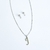 collar con aretes de inicial acero inoxidable - Yas Store