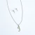 collar con aretes de inicial acero inoxidable - Yas Store
