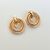 Aretes elegantes triple argolla acero inoxidable