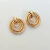 Aretes elegantes triple argolla acero inoxidable