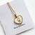 Collar corazón inicial acero inoxidable - tienda en línea