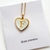 Collar corazón inicial acero inoxidable