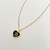 Collar corazón negro con inicial acero inoxidable - comprar en línea