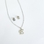 collar con aretes de inicial acero inoxidable - tienda en línea