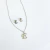 collar con aretes de inicial acero inoxidable - tienda en línea