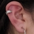 Arete clip piercing barritas
