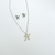 collar con aretes de inicial acero inoxidable - comprar en línea