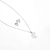 collar con aretes de inicial acero inoxidable - Yas Store