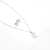 collar con aretes de inicial acero inoxidable - Yas Store