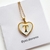 Collar corazón inicial acero inoxidable en internet