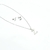 collar con aretes de inicial acero inoxidable - comprar en línea