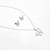 collar con aretes de inicial acero inoxidable - tienda en línea